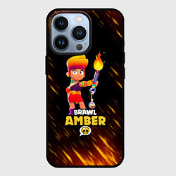 Чехол для iPhone 13 Pro Brawl Stars - Amber, цвет: 3D-черный