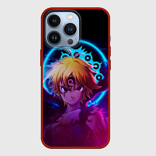 Чехол iPhone 13 Pro MELIODAS 7 DAEDLY SINS МЕЛИОДАС / 3D-Красный – фото 1