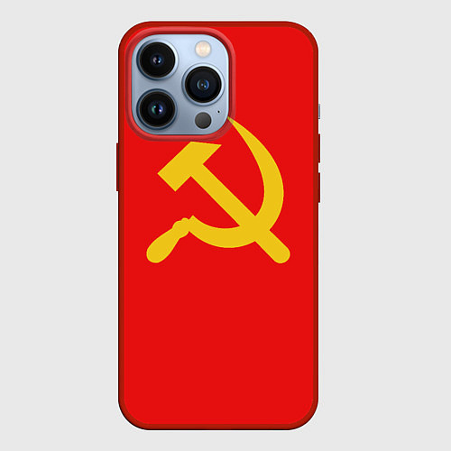 Чехол iPhone 13 Pro Красный Советский союз / 3D-Красный – фото 1
