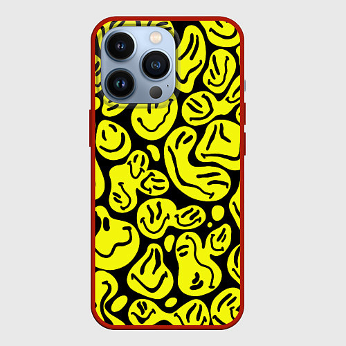 Чехол iPhone 13 Pro The Смайлики / 3D-Красный – фото 1