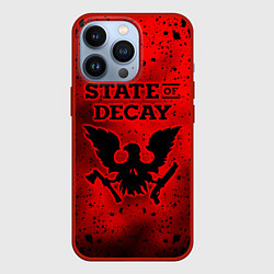 Чехол для iPhone 13 Pro State of Decay Зомби Апокалипсис, цвет: 3D-красный