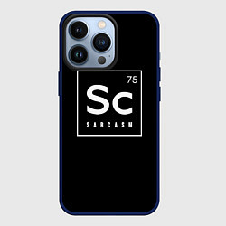 Чехол для iPhone 13 Pro SC - SARCASM 75 САРКАЗМ, цвет: 3D-тёмно-синий