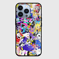 Чехол для iPhone 13 Pro UNDERTALE PATTERN HEROES, ВСЕ ГЕРОИ ИГРЫ, цвет: 3D-черный