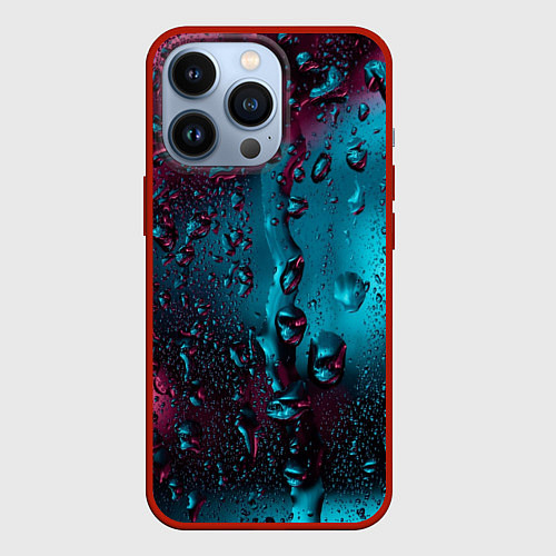 Чехол iPhone 13 Pro Ностальгия фиолетового дождя / 3D-Красный – фото 1