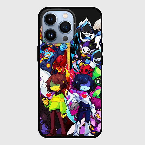 Чехол iPhone 13 Pro DELTARUNE UNDERTALE / 3D-Черный – фото 1