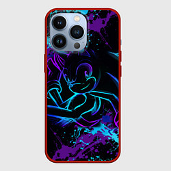 Чехол для iPhone 13 Pro SONIC NEON СОНИК НЕОН, цвет: 3D-красный