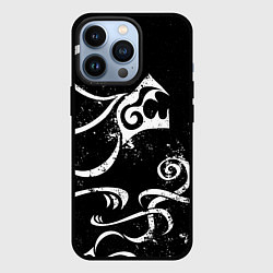 Чехол для iPhone 13 Pro ТАТУИРОВКА ДРАКЕНА WHITE AND BLACK, цвет: 3D-черный