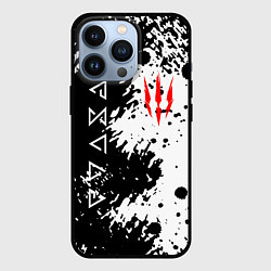 Чехол для iPhone 13 Pro The Witcher black & white, цвет: 3D-черный