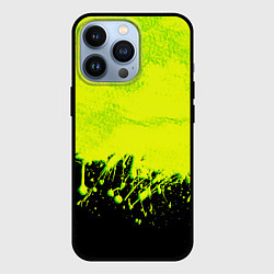 Чехол для iPhone 13 Pro НЕОНОВЫЕ БРЫЗГИ КРАСКИ, цвет: 3D-черный