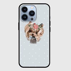 Чехол для iPhone 13 Pro Йоркширский терьер пастель, цвет: 3D-черный