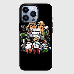 Чехол для iPhone 13 Pro Mario x GTA, цвет: 3D-черный