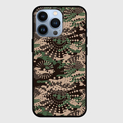 Чехол для iPhone 13 Pro Камуфляж брызги, цвет: 3D-черный
