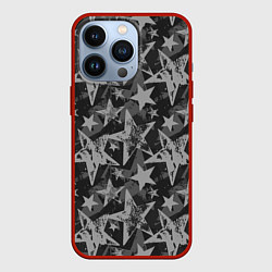 Чехол для iPhone 13 Pro Gray Star, цвет: 3D-красный