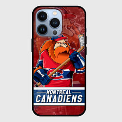 Чехол для iPhone 13 Pro Монреаль Канадиенс, Montreal Canadiens Маскот, цвет: 3D-черный