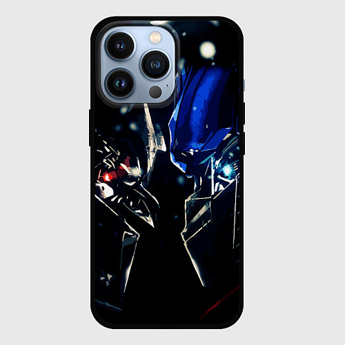 Чехол iPhone 13 Pro Тансформеры Оптимус и Мегатрон 2022 / 3D-Черный – фото 1