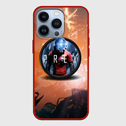 Чехол для iPhone 13 Pro PREY LOGO, цвет: 3D-красный