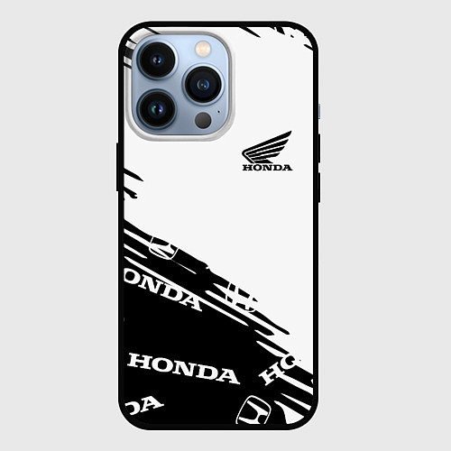 Чехол iPhone 13 Pro Honda sport pattern / 3D-Черный – фото 1