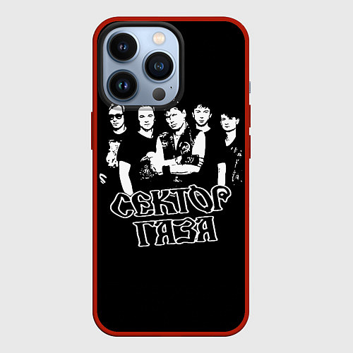 Чехол iPhone 13 Pro Группа Сектор Газа / 3D-Красный – фото 1