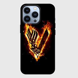 Чехол для iPhone 13 Pro Викинги: Вальхалла, логотип, цвет: 3D-черный