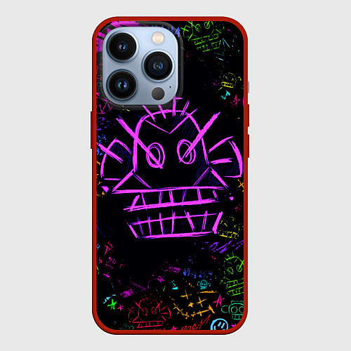 Чехол iPhone 13 Pro League Of Legends граффити / 3D-Красный – фото 1