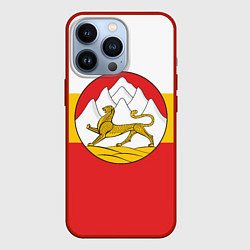 Чехол для iPhone 13 Pro Северная Осетия Алания Флаг, цвет: 3D-красный