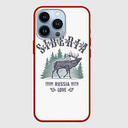 Чехол для iPhone 13 Pro SIBERIA из России с Любовью, цвет: 3D-красный