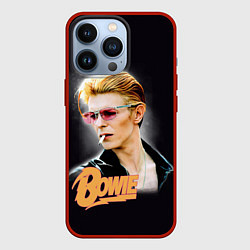 Чехол для iPhone 13 Pro David Bowie Smoking, цвет: 3D-красный