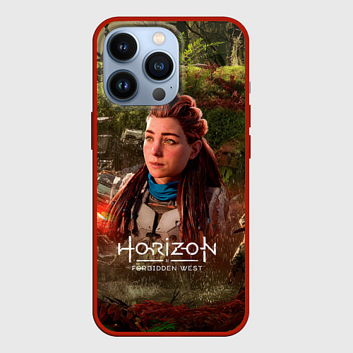 Чехол iPhone 13 Pro Horizon Forbidden West Aloy / 3D-Красный – фото 1