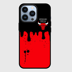 Чехол для iPhone 13 Pro Chicago Bulls Чикаго Буллз Логотип, цвет: 3D-черный