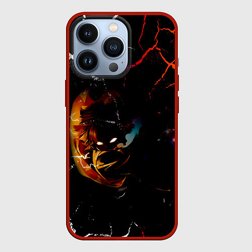 Чехол iPhone 13 Pro КЛИНОК РАССЕКАЮЩИЙ ДЕМОНОВ Зеницу Агацума / 3D-Красный – фото 1