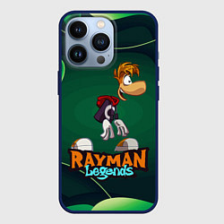 Чехол для iPhone 13 Pro Rayman Legends Green, цвет: 3D-тёмно-синий