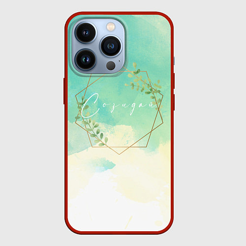 Чехол iPhone 13 Pro Созидай Цвети / 3D-Красный – фото 1