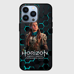 Чехол для iPhone 13 Pro Horizon 3d соты, цвет: 3D-черный