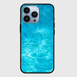 Чехол для iPhone 13 Pro Голубой океан Голубая вода, цвет: 3D-черный