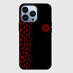 Чехол для iPhone 13 Pro Вегвизир Half runes pattern, цвет: 3D-черный