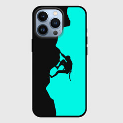 Чехол для iPhone 13 Pro Скалолаз совершает восхождение, цвет: 3D-черный