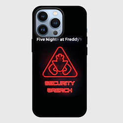 Чехол для iPhone 13 Pro Five Nights at Freddys: Security Breach logo, цвет: 3D-черный