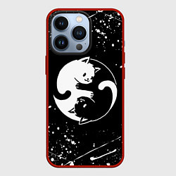 Чехол для iPhone 13 Pro ИНЬ ЯНЬ КОТИКИ БРЫЗГИ И НИЧЕГО ЛИШНЕГО, цвет: 3D-красный