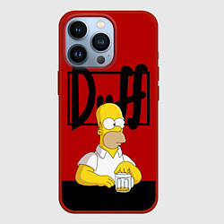 Чехол iPhone 13 Pro Гомер и пиво Симпсоны Simpsons