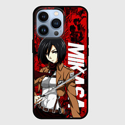 Чехол для iPhone 13 Pro АТАКА ТИТАНОВ, МИКАСА АККЕРМАН, цвет: 3D-черный