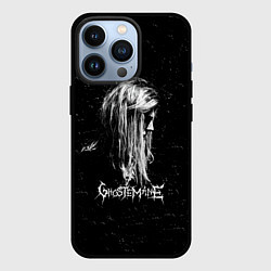 Чехол для iPhone 13 Pro GHOSTEMANE Rap Гостмейн ЧБ Logo, цвет: 3D-черный