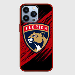 Чехол для iPhone 13 Pro Florida Panthers, Флорида Пантерз, NHL, цвет: 3D-красный