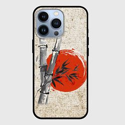 Чехол для iPhone 13 Pro Закат Бамбук, цвет: 3D-черный