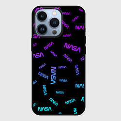 Чехол для iPhone 13 Pro NASA NEON PATTERN, цвет: 3D-черный