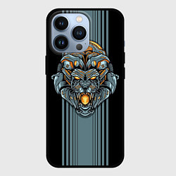 Чехол для iPhone 13 Pro Лев киборг, цвет: 3D-черный