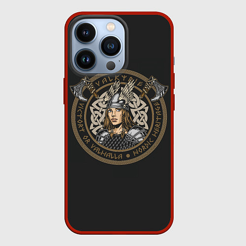 Чехол iPhone 13 Pro Валькирия Valkyrie / 3D-Красный – фото 1