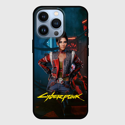 Чехол iPhone 13 Pro Panam Cyberpunk2077 Панам / 3D-Черный – фото 1