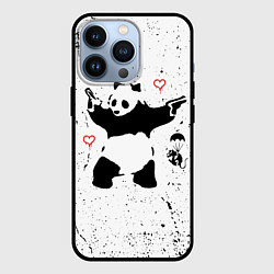 Чехол для iPhone 13 Pro BANKSY БЭНКСИ панда, цвет: 3D-черный