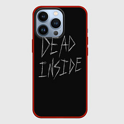 Чехол для iPhone 13 Pro Надпись Dead Inside, цвет: 3D-красный