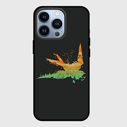 Чехол для iPhone 13 Pro Душа природы - птица, цвет: 3D-черный